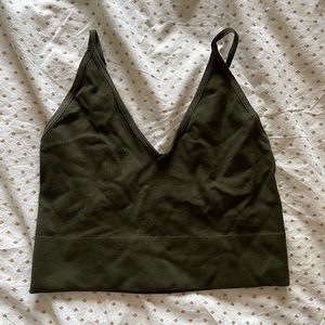 Ribbed spandex crop tank/bralette